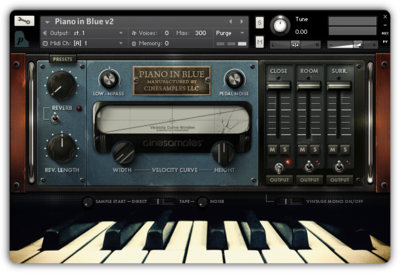 蓝色幽雅钢琴 Cinesamples Piano in Blue V2 【Windows/MacOS版】，体积约10GB，康泰克音色-未来音频站WLYPZ.COM