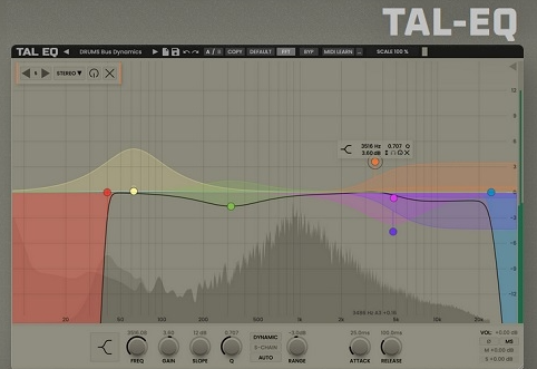 Togu Audio Line – TAL-EQ v1.2.9 VST，VST3，AAX x64 [R2R] – 均衡器 WIN